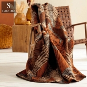 [ベッテンスタジオ]綿混毛布「Rustic」ブラウン