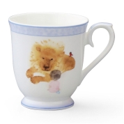 [ナルミ]いわさきちひろ マグカップ(見つめあうライオンと女の子) 　