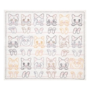 ［ホビーラホビーレ］刺し子 くつろぎ猫セット　