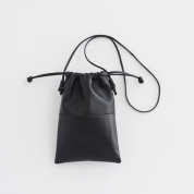 [クラスカ]SHEEP LEATHER DRAWSTRING SHOULDER（ブラック）