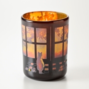 [可夜硝子]一日千秋/帰りを待つ猫　多層パウダー被せ　秋色