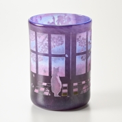 [可夜硝子]一日千春/帰りを待つ猫　多層パウダー被せ　春色