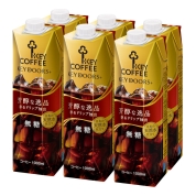【食料品生活応援フェア】[キーコーヒー]KEY DOORS+ リキッドコーヒー無糖　1ケース（6本入り）