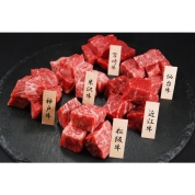 【産直】神戸「山晃食品」6大ブランド和牛食べ比べひと口ステーキ　7001286
