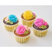 【産直】食べられるお花のカップケーキ 4個セット