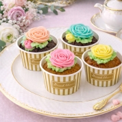 【産直】食べられるお花のカップケーキ 4個セット