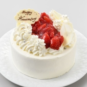 【産直】ホテルニドム冷凍苺のデコレーションケーキ(15cm)　Happy　Anniversary