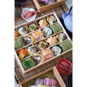 【産直】[わさび葉寿しうめもり]季節の手鞠わさび葉寿し秋２０個