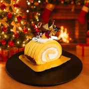 【産直】シルクスイートのプレミアムジャージーブッシュドノエル　ハーフ