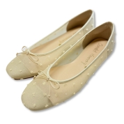 [カルテットハーモニー] スクエアトゥプレーンパンプス1576　BG