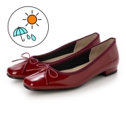 [jupery ジュペリー]《つま先 楽パンプス》レインスクエアトゥローヒールパンプス neo (No.1222) ワインエナメル(WIE)　