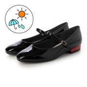 [jupery ジュペリー]レインメリージェーンパンプス (No.8012) ブラックエナメルレッド(BLE/RD)　