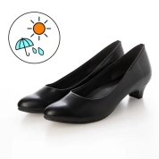 [jupery ジュペリー] ベーシックレイン3㎝ヒールパンプス (No.8017) ブラック(BL)　