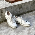 [ガボール]レザースニーカー(26458-51WH/SV)ホワイトシルバーコンビ
