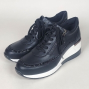 [ドミニクバー]ヒールアップ グリッターコンビスニーカー 　ブラック (BL)