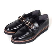 [ドミニクバー]スニーカーソール バックルローファー　ブラックエナメル (BLE)