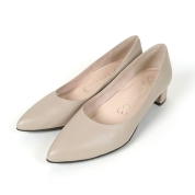 [ドミニクバー]＜晴雨兼用＞ポインテッド プレーンパンプス No.9193　ベージュ (BG)