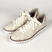 [ドミニクバー]スターパンチング レザースニーカー No.9058　ベージュ(BG)