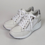 [ドミニクバー]ヒールアップ サイドジップスニーカー No.9911　ホワイト (WH)