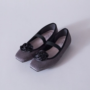  ［平松可奈子さんデザイン］ローズフラットシューズ　GY