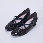  ［平松可奈子さんデザイン］グリッターバレエシューズ　BL