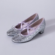  ［平松可奈子さんデザイン］グリッターバレエシューズ　SV