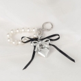  ［平松可奈子さんデザイン］パール＆リボン＆ハートキーホルダー　