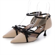 [EVOL]リボンセパレートストラップパンプス BX23814　ベージュコンビ(BGC)