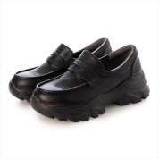 [EVOL]【S-LLサイズ展開・軽量】スニーカーソールローファー IZ5849　ブラック(BL)