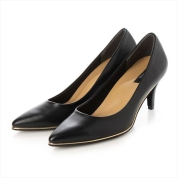 [EVOL]晴雨兼用ポインテッド7cmヒールパンプス IU9988　ブラック(BL)