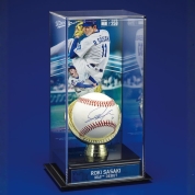 佐々木朗希 2025 MLB(TM)デビュー記念 直筆サインボール 特製展示ケースセット　