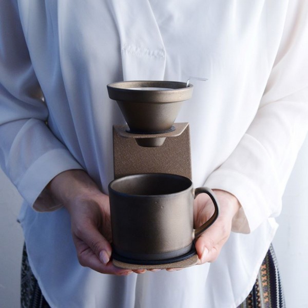 【新品】コーヒーカップ & ドリッパーセット  陶器