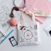 【SALE】手作り時間を楽しむ ミニバッグ刺繍キット