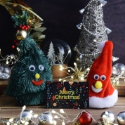 どたばたツリーとフリフリサンタハットのおもちゃセット