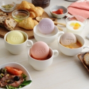 マカロンみたいなカラフル最中に詰まったスープセット／MAM CAFE